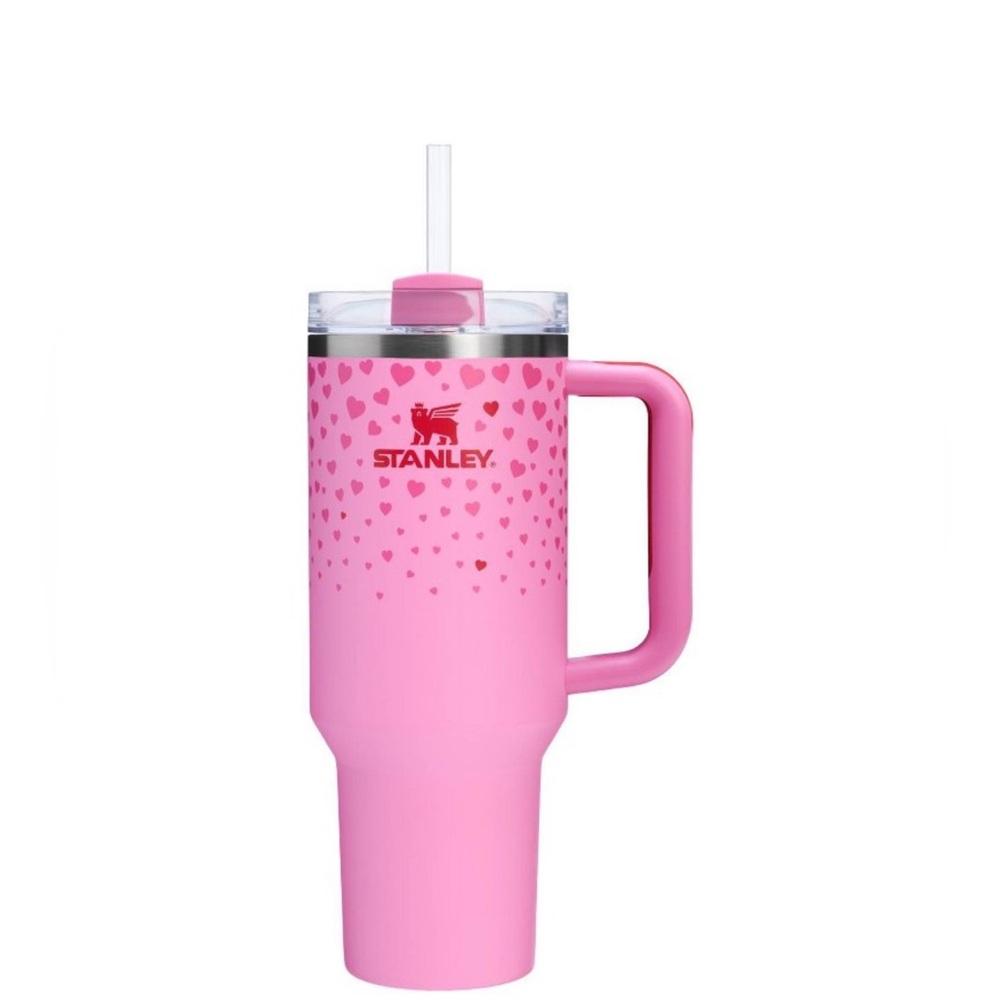 Stanley Pink Heart Design Tumbler